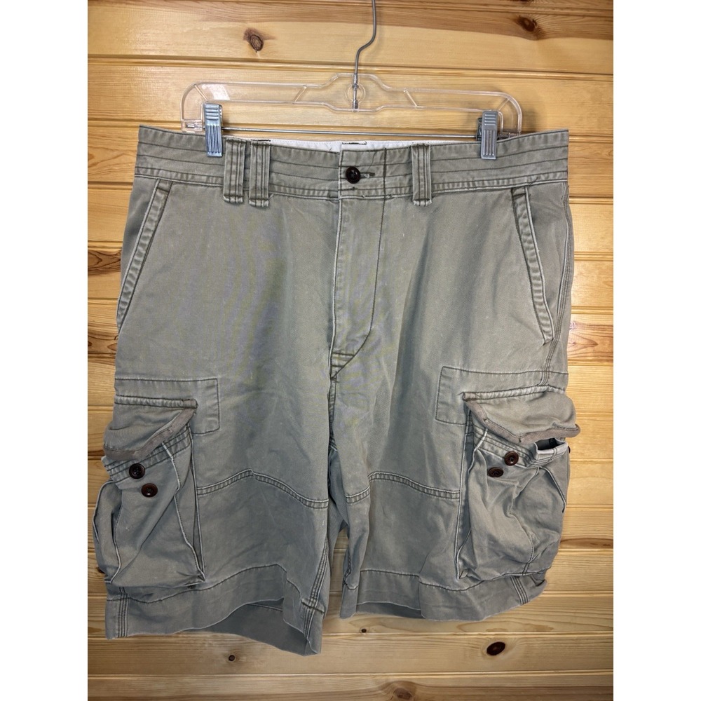 Polo by Ralph Lauren Cargo Shorts Men's 34 Military Green‎ Chino Heavy Baggy VTG